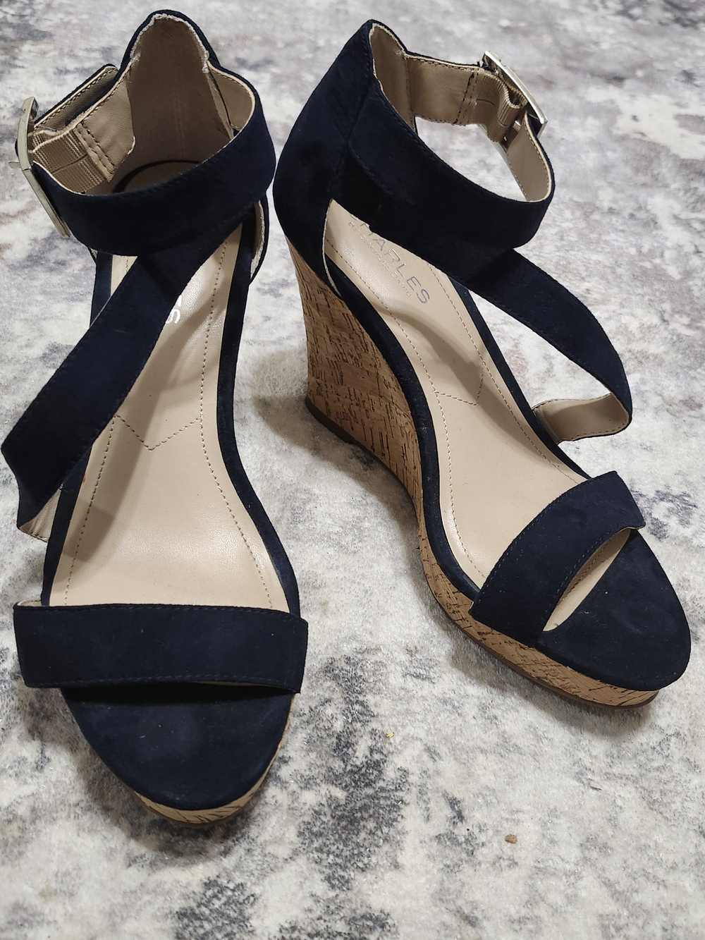 Charles  By Charles David Wedge Strap Sandals